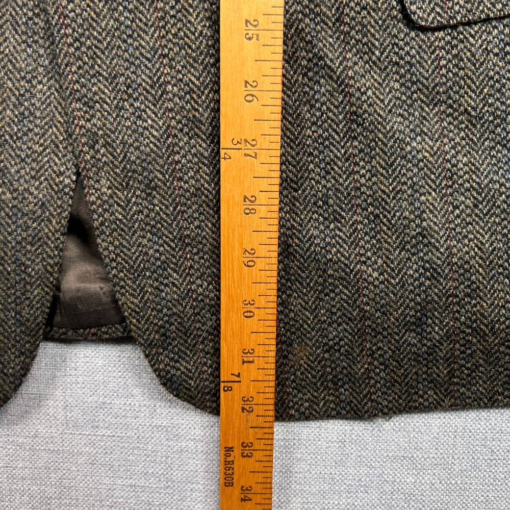 Vintage 90s Cricketeer Wool Tweed Sport Coat Blazer Men 48R Brown Academia Prep - Picture 10 of 16